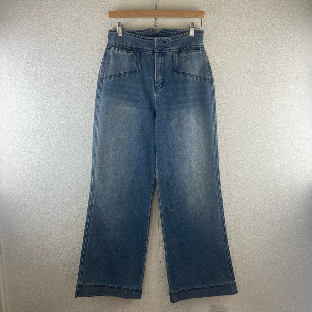 Revolve l 28 House of Harlow Retro 70s High Rise Wide Leg Pocket Denim Pant Jean